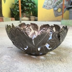 Steel Drum Floral Bowl - Tableware