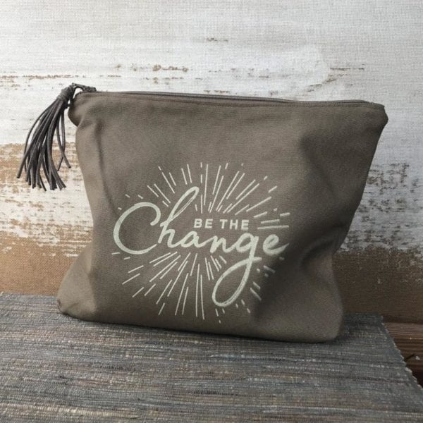 Zipper Pouch - Be The Change by Papillon