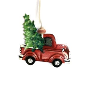 Classic Red Truck Ornament by Papillon - Christmas ornament